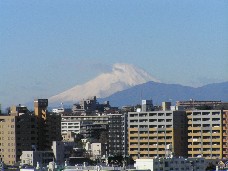 家から見える富士山